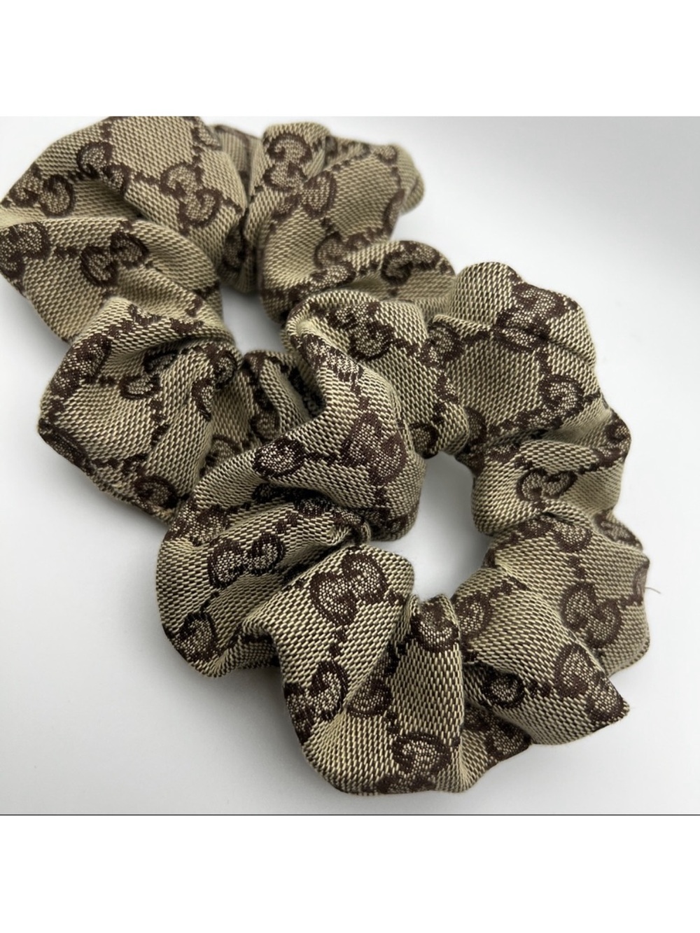 GG Monogram Luxury Hair Scrunchie 🤎 - Picture 3 of 5